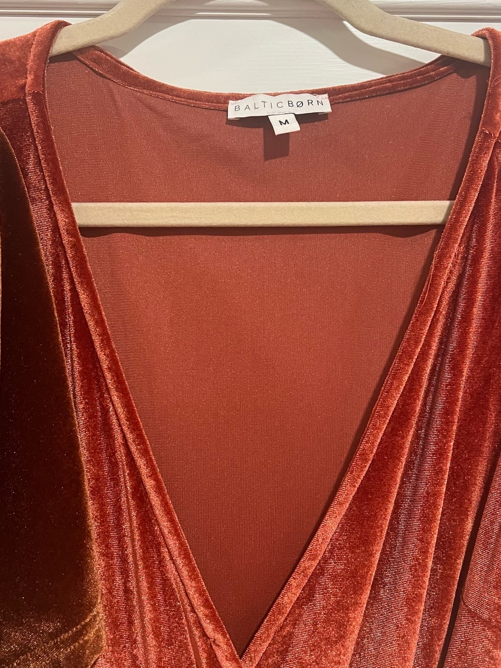 Baltic Born Velvet Wrap Maxi Dresses in Burgundy, Copper, Rust, and Bronze - Picture 5 of 5